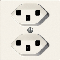 [657602000] Steckdose Edue 2×T23 ws 16A,