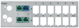[377995033] Basismodul Hager HMS 12×RJ45,