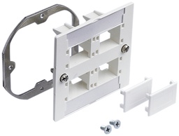 [977690005] Frontplatte freenet 4×RJ45 ws