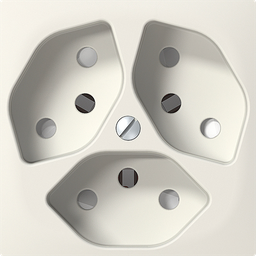 [657655002] UP-Steckdose SIDUS 3×T13 ws