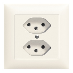 [657814000] UP-Steckdose Edue 2×T13 ws