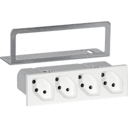 [663025903] EB-Steckdose FLF 4×T13 ws