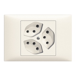 [663036000] EB-Steckdose Edue 3×T13 ws