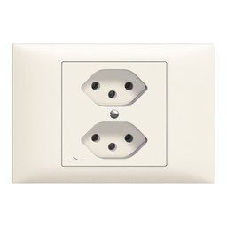 [663055000] EB-Steckdose Edue 2×T13 1×S ws