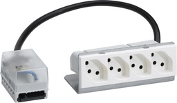 [663125603] EB-Steckdose 4×T13 ws z.BK-