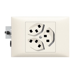 [663643000] EB-Steckdose 3×T23 16A ws 53mm