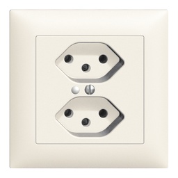 [677124000] UP-Steckdose Edue 2×T13 ws