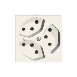 [677634000] EB-Steckdose Edue 3×T13 ws