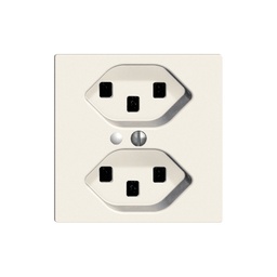 [677654000] Steckdose Edue 2×T23 ws 16A