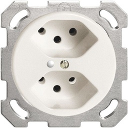 [723324000] UP-Steckdose FH 2×T13 ws m.LED