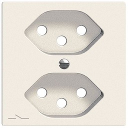 [378103000] Frontplatte Edue 2×T13 1×S ws