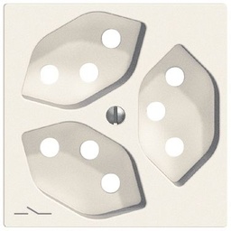 [378108000] Frontplatte Edue 3×T13 ws 1×S