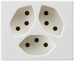 [663303003] FLF-Steckdose Hager 3×T13 D ws